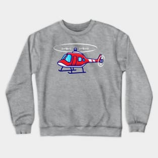 Helicopter Cartoon Illustration Crewneck Sweatshirt